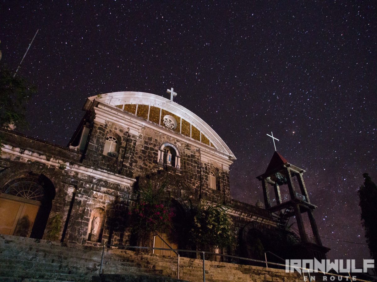 La immaculada Concepcion church under the starry night